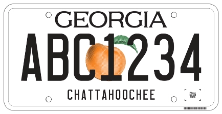 Georgia license plate