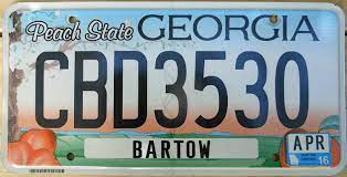 Georgia license plate