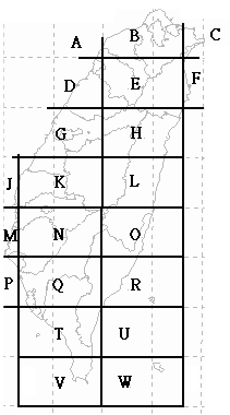 map of Taiwan power grid coordinates system